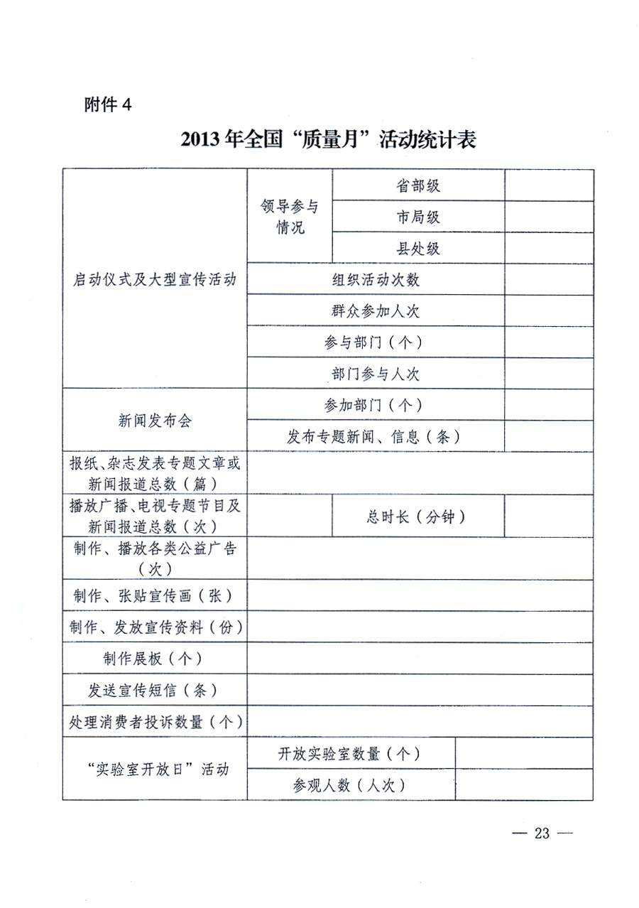 國家質(zhì)量監(jiān)督檢驗檢疫總局、中共中央宣傳部等單位《關(guān)于開展2013年全國&ldquo;質(zhì)量月&rdquo;活動的通知》